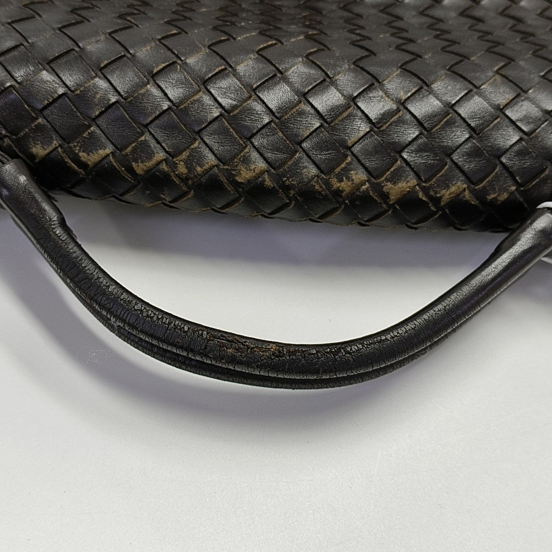 Calfskin Top Handle Bag Brown