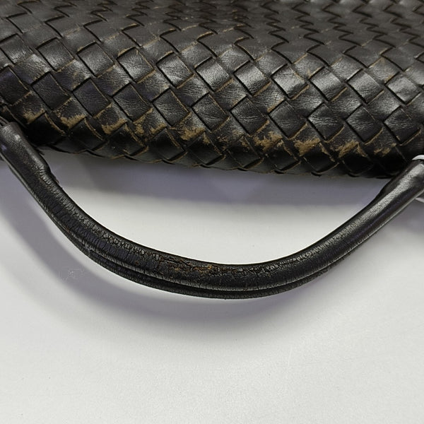 Calfskin Top Handle Bag Brown