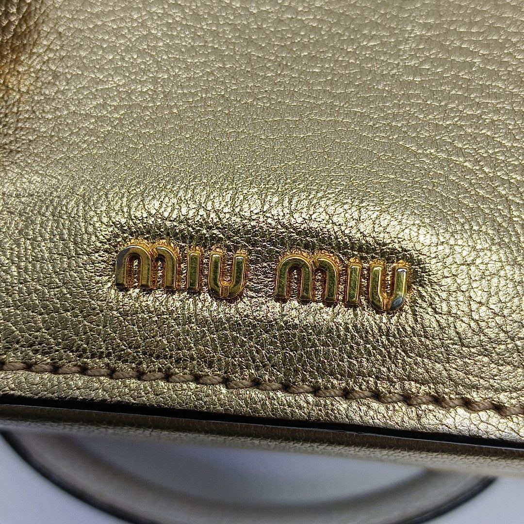 Calfskin Shoulder Bag Gold