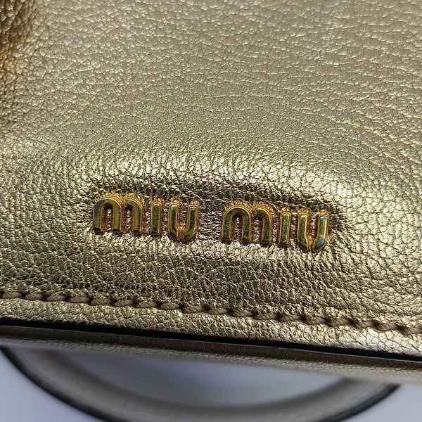 Calfskin Shoulder Bag Gold