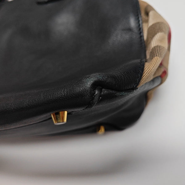 The Banner Medium Calfskin Black