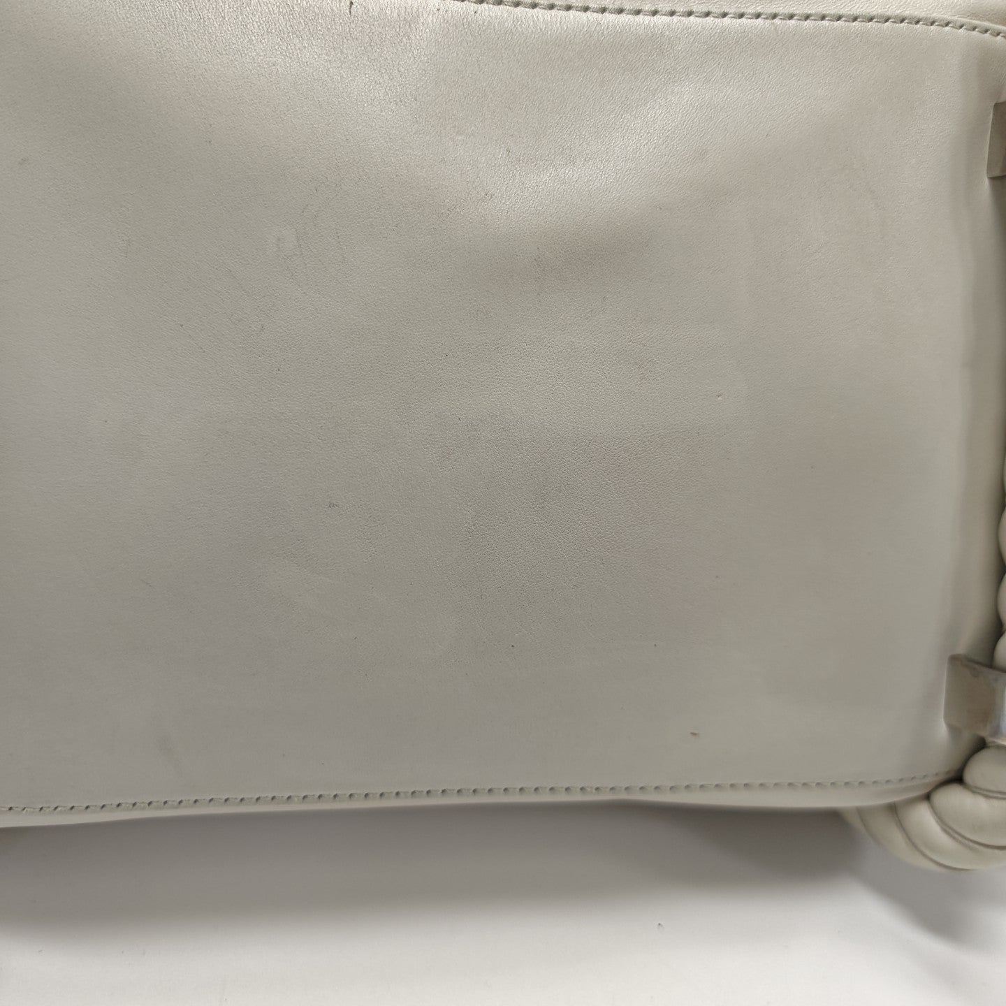 Calfskin Top Handle Bag White
