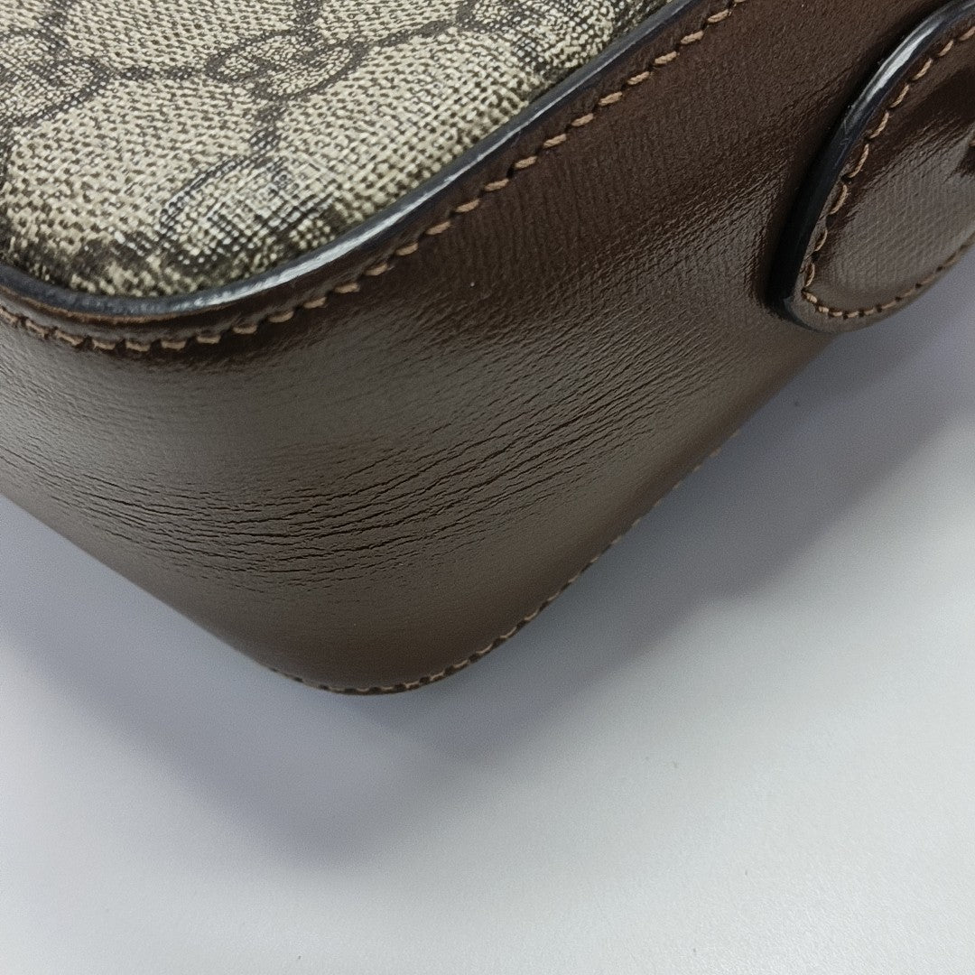 Horsebit 1955 Small Coated Canvas Beige