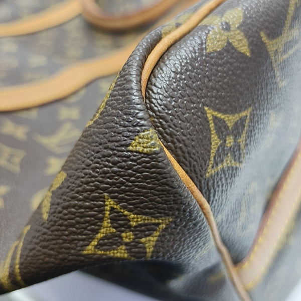 KEEPALL 50 Monogram Coated Canvas Brown
