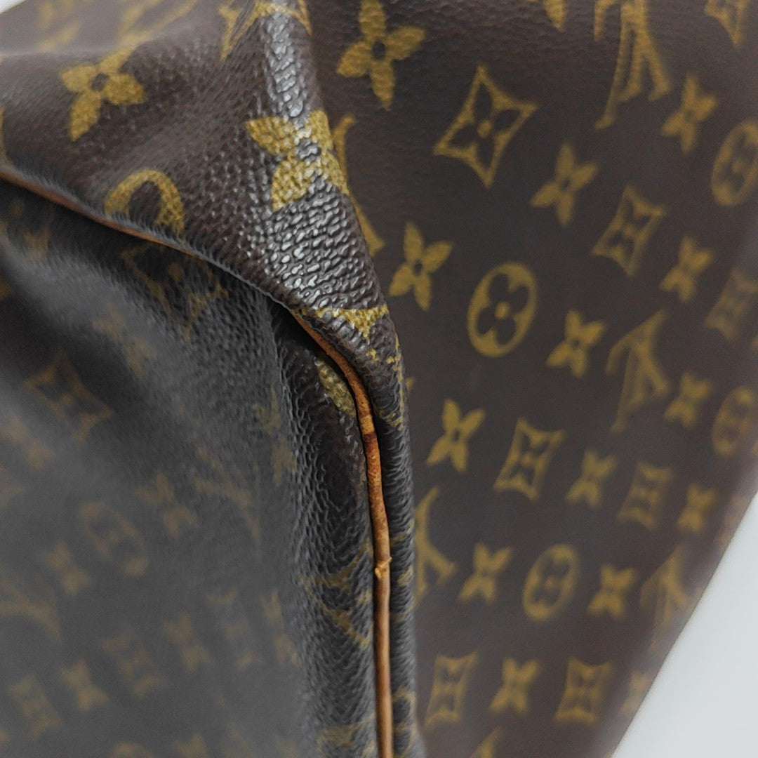 SAC SOUPLE 55 Monogram Coated Canvas Brown