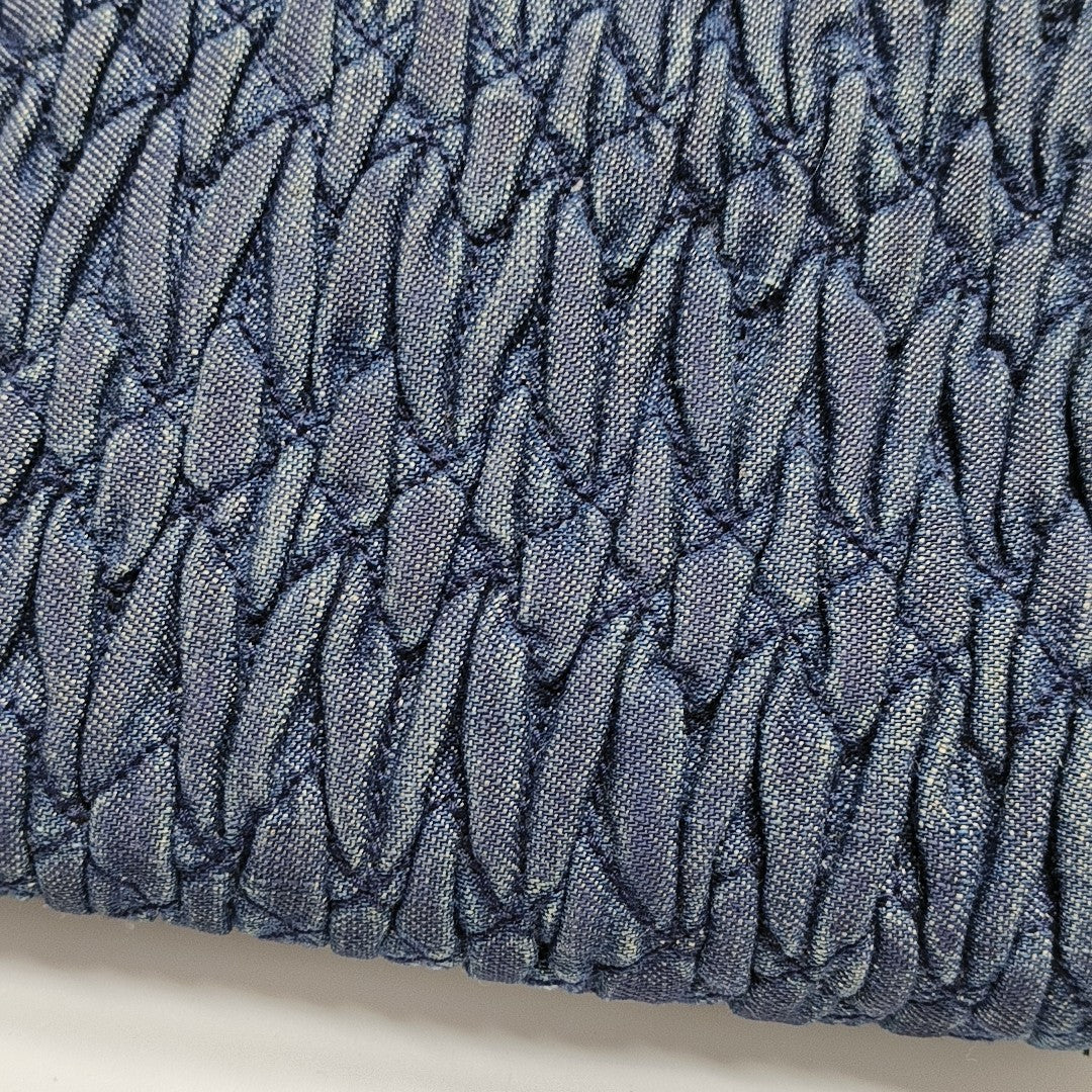 Crystal Quilted Denim Blue