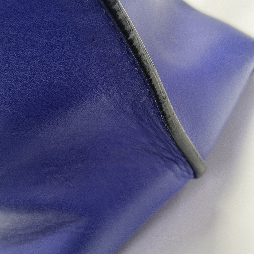 Calfskin Shoulder Bag Blue