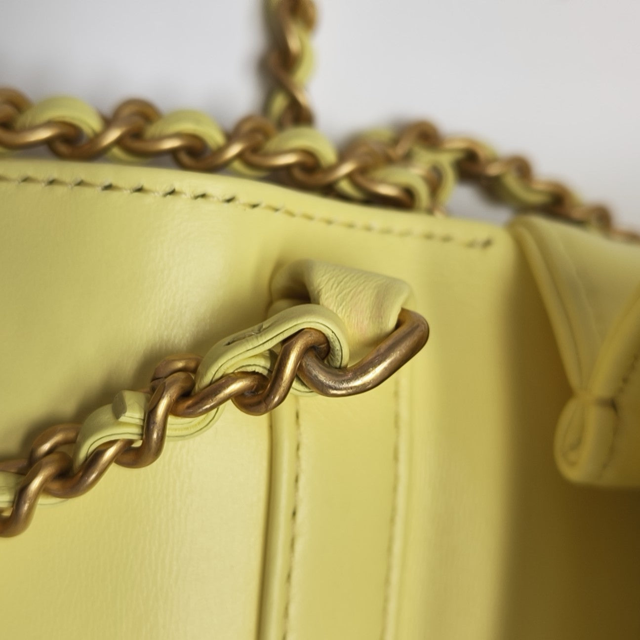 Quilted Lambskin Shoulder Bag Yellow
