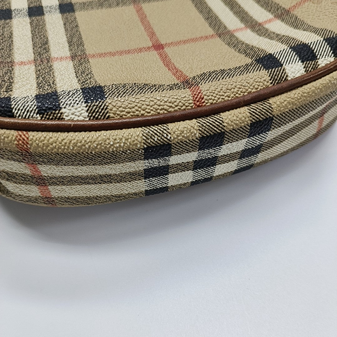 Coated Canvas Shoulder Bag Beige