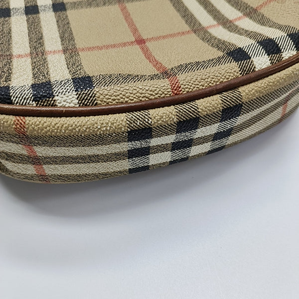 Coated Canvas Shoulder Bag Beige