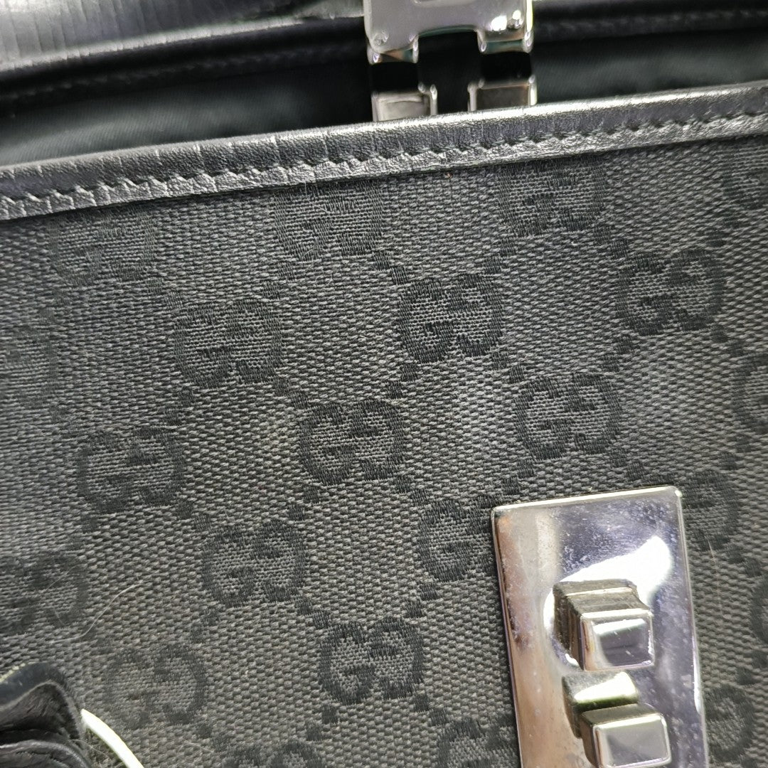 Monogram Canvas Top Handle Bag Black