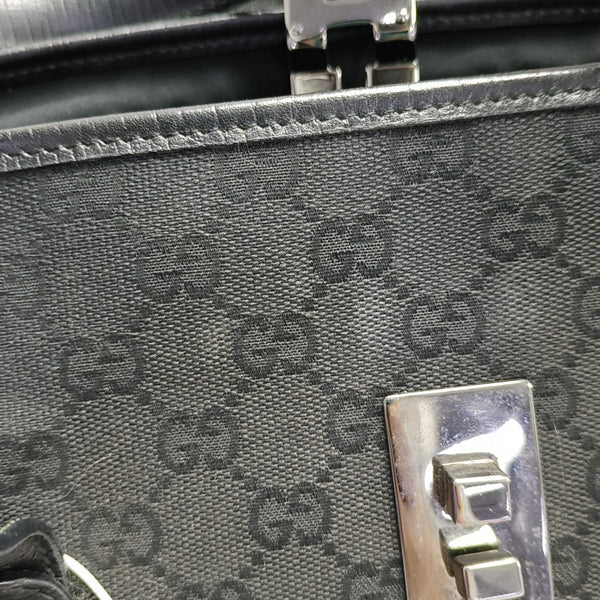 Monogram Canvas Top Handle Bag Black