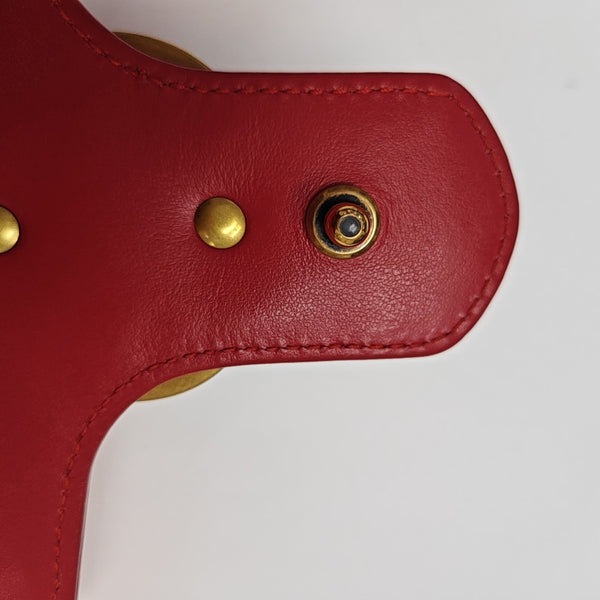 GG Marmont Small Quilted Calfskin Red