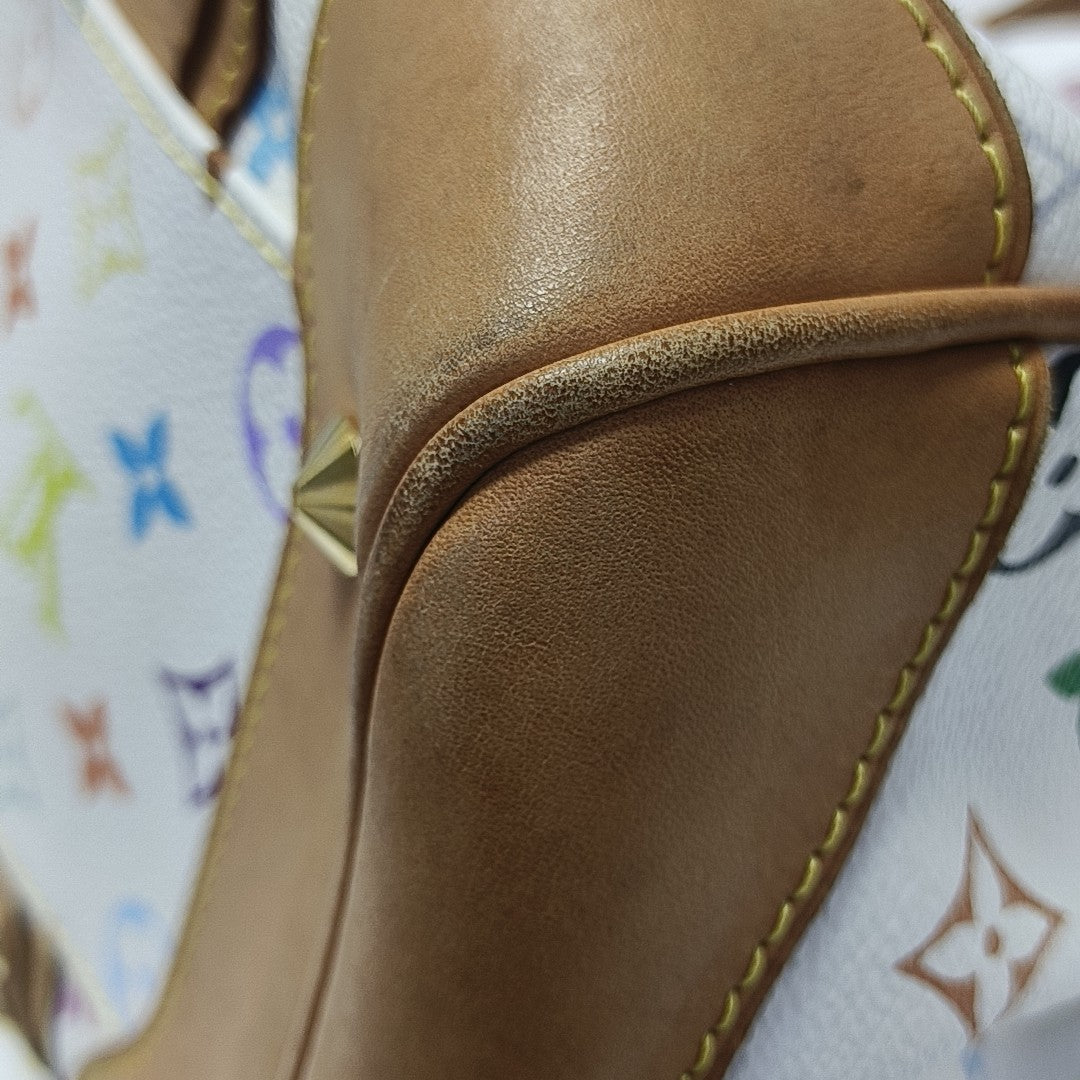 COURTNEY MM Monogram Coated Canvas White