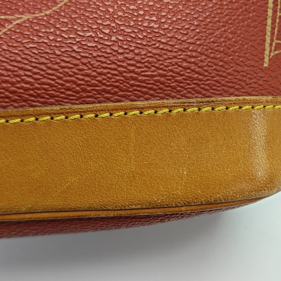 Coated Canvas Shoulder Bag Red