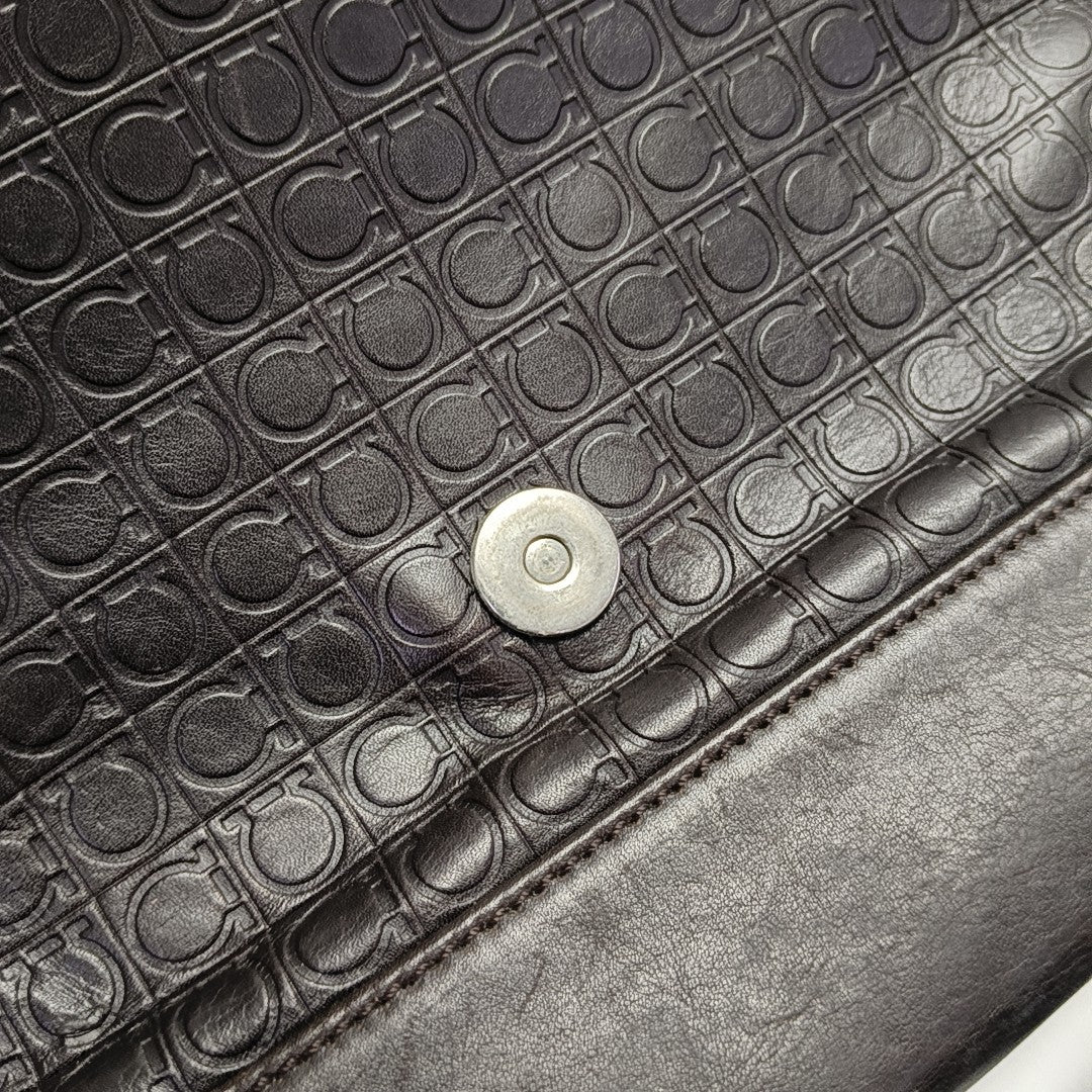 Calfskin Shoulder Bag Brown