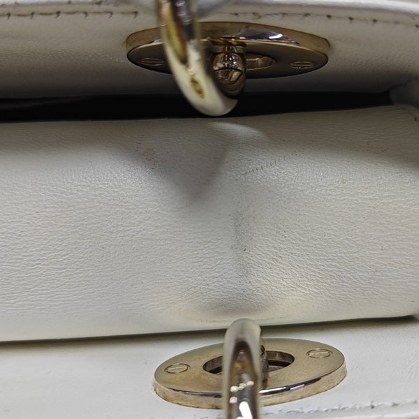 Lady Dior Small Cannage Lambskin White