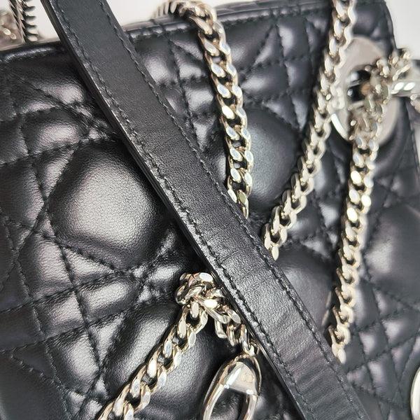 Lady Dior Mini Cannage Lambskin Black