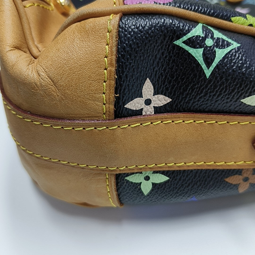 GRETA Monogram Coated Canvas Black