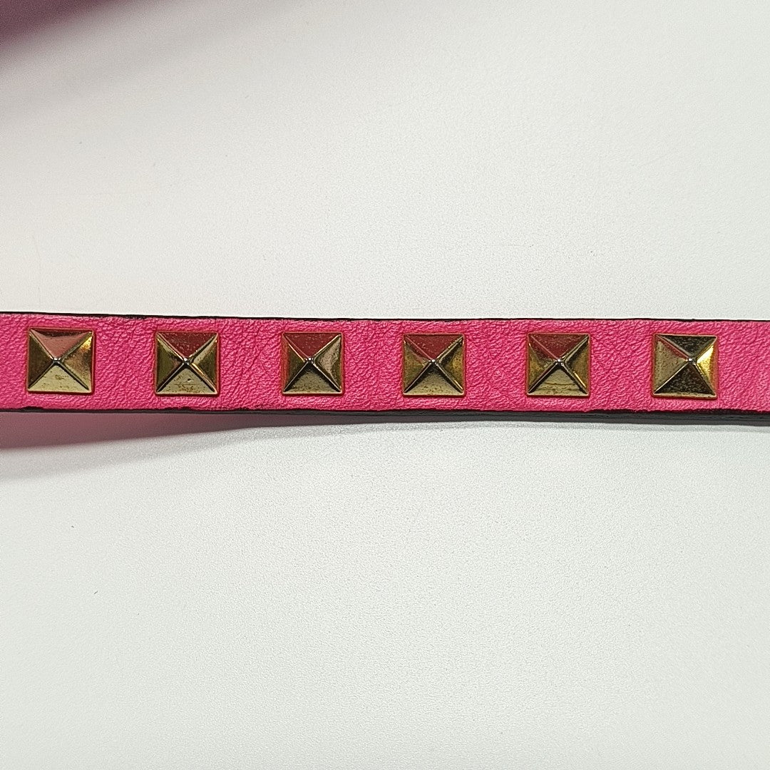 Rockstud Calfskin Red