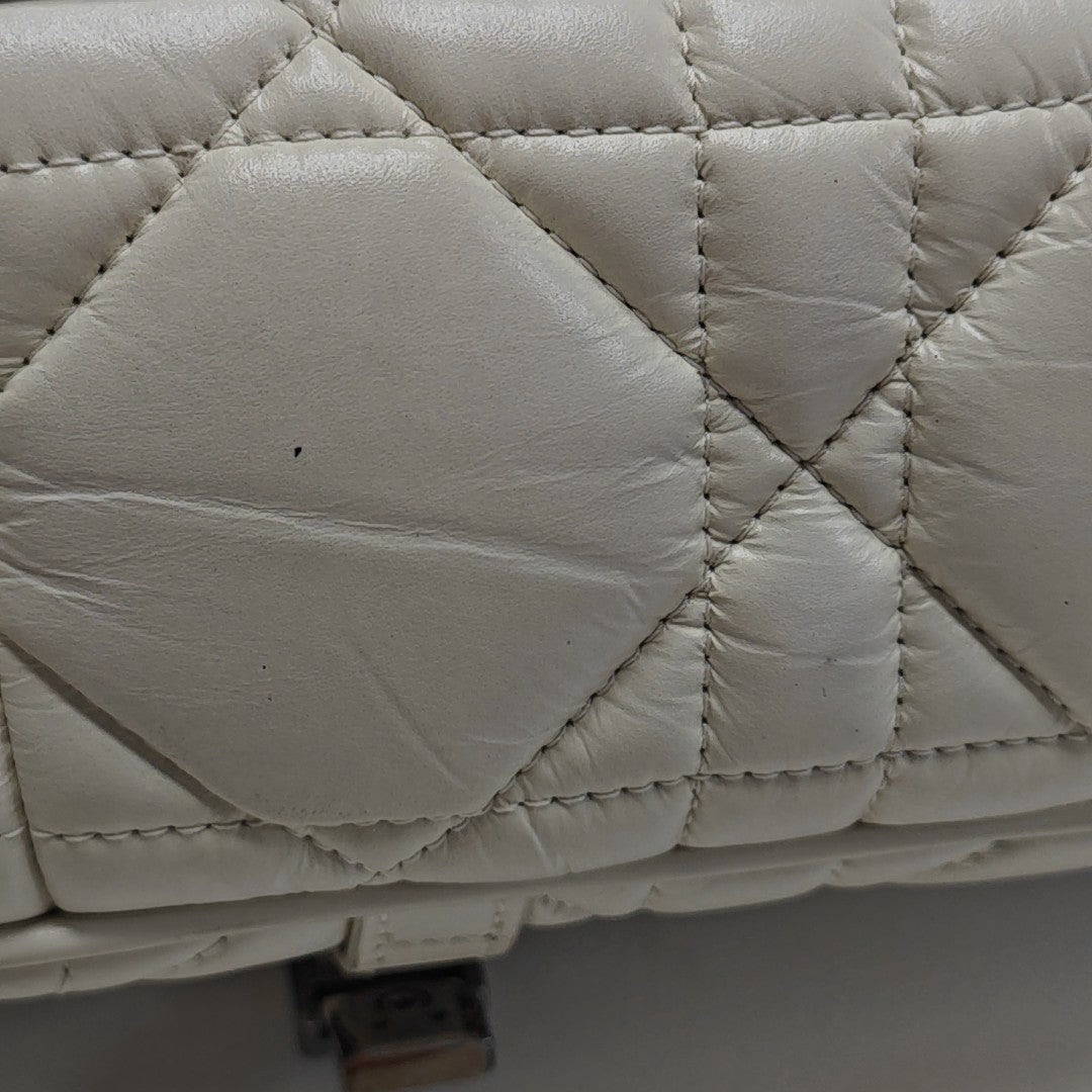 Diorcamp Small Cannage Calfskin White