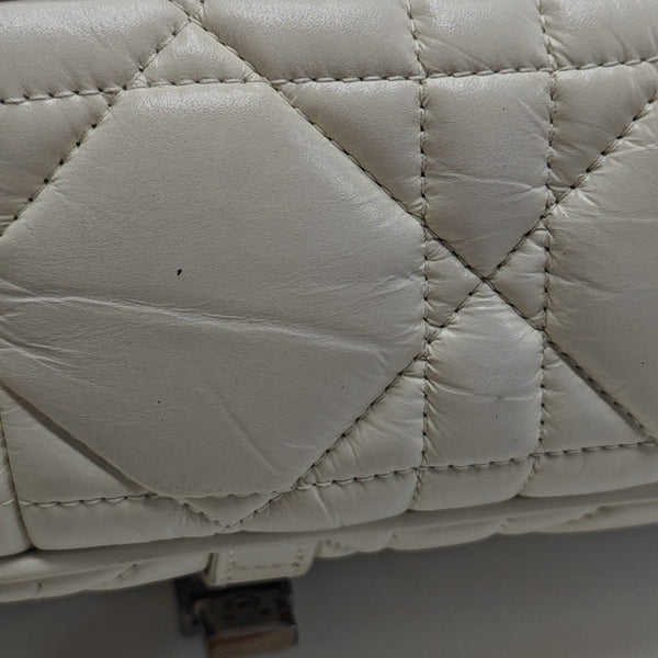 Diorcamp Small Cannage Calfskin White