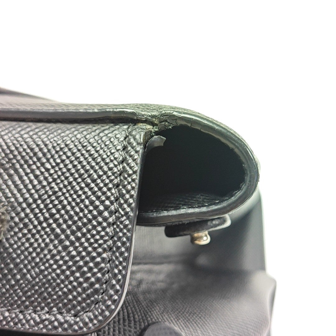 Twin Saffiano Calfskin Black