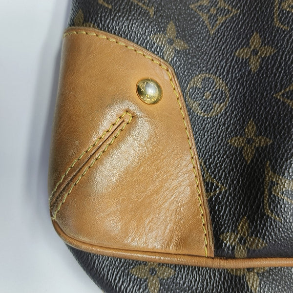 ESTRELA MM Monogram Coated Canvas Brown