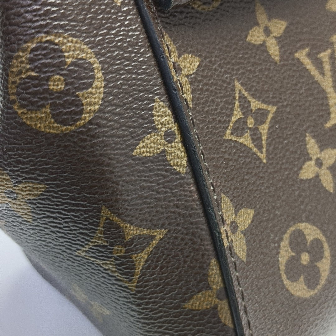 CLUNY MM Monogram Coated Canvas Brown