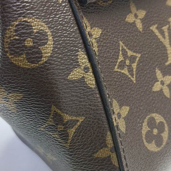CLUNY MM Monogram Coated Canvas Brown