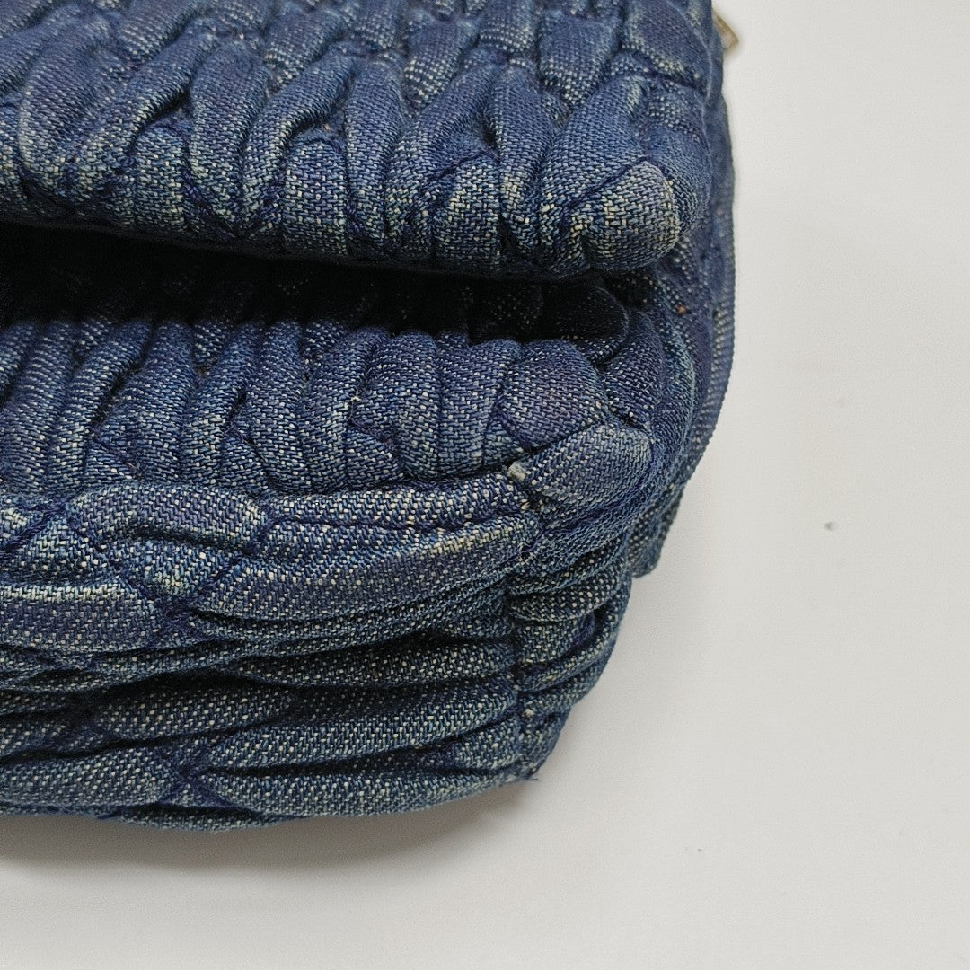 Crystal Quilted Denim Blue