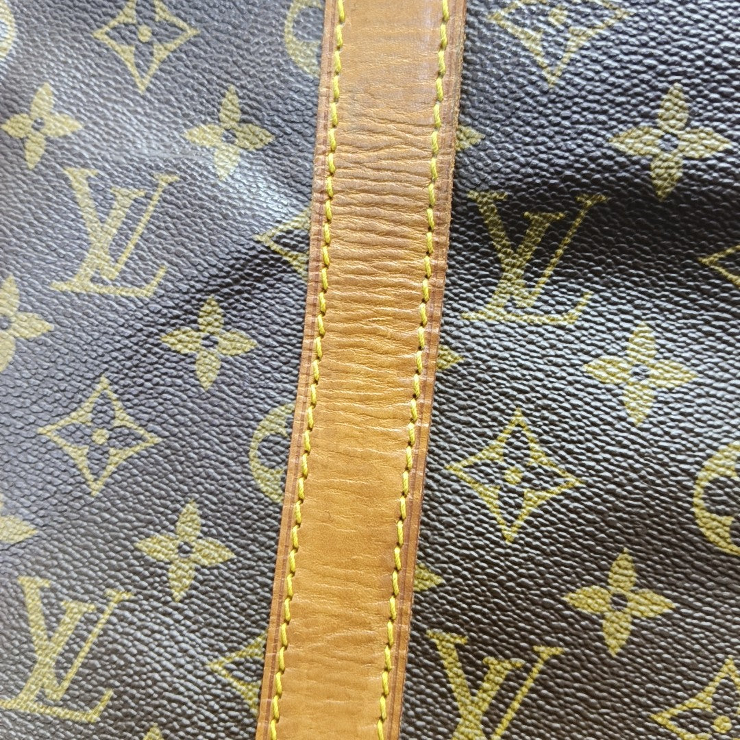 KEEPALL 50 Monogram Coated Canvas Brown