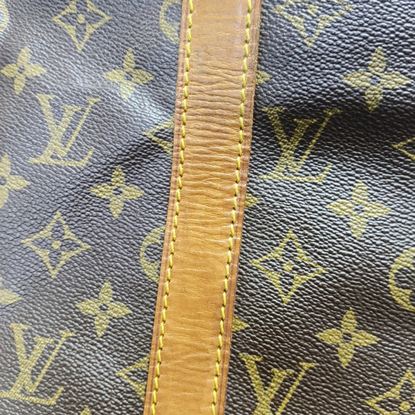 KEEPALL 50 Monogram Coated Canvas Brown