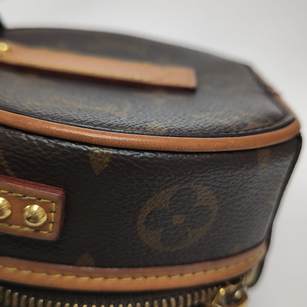 BOITE CHAPEAU Mini Monogram Coated Canvas Brown