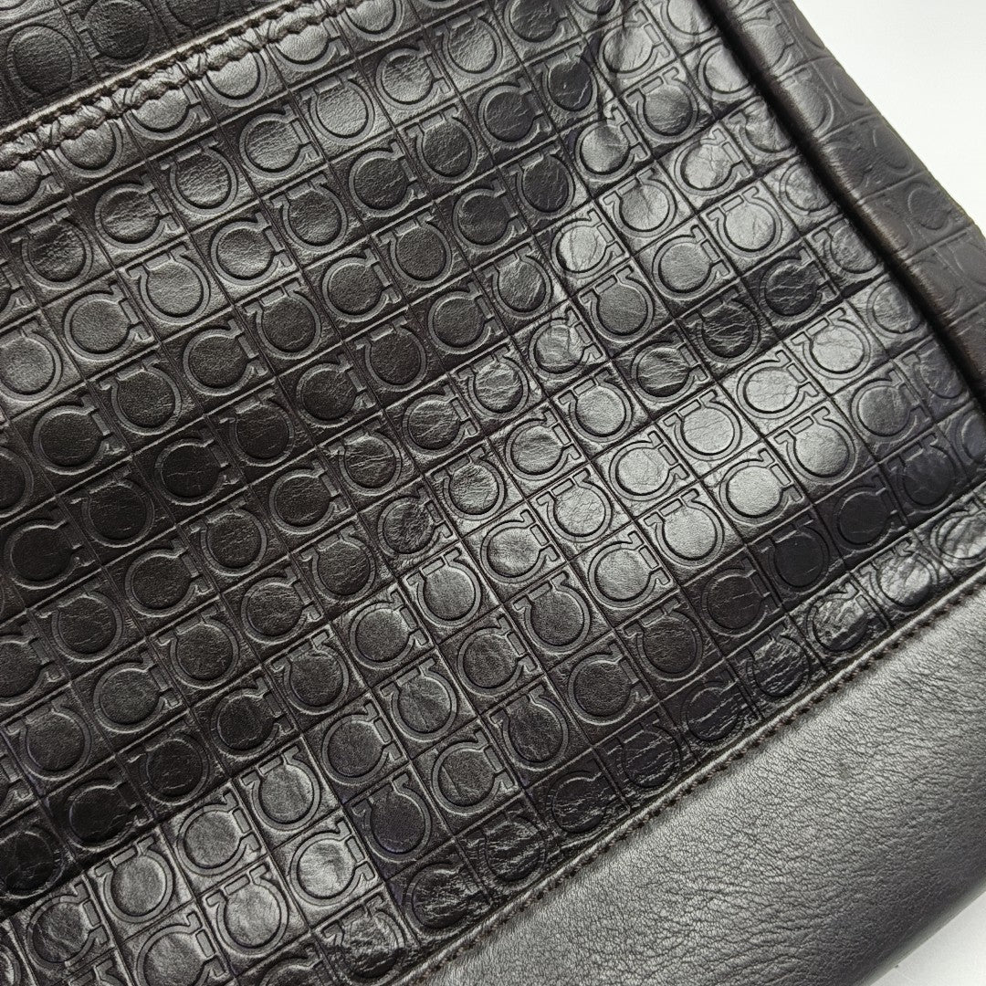 Calfskin Shoulder Bag Brown