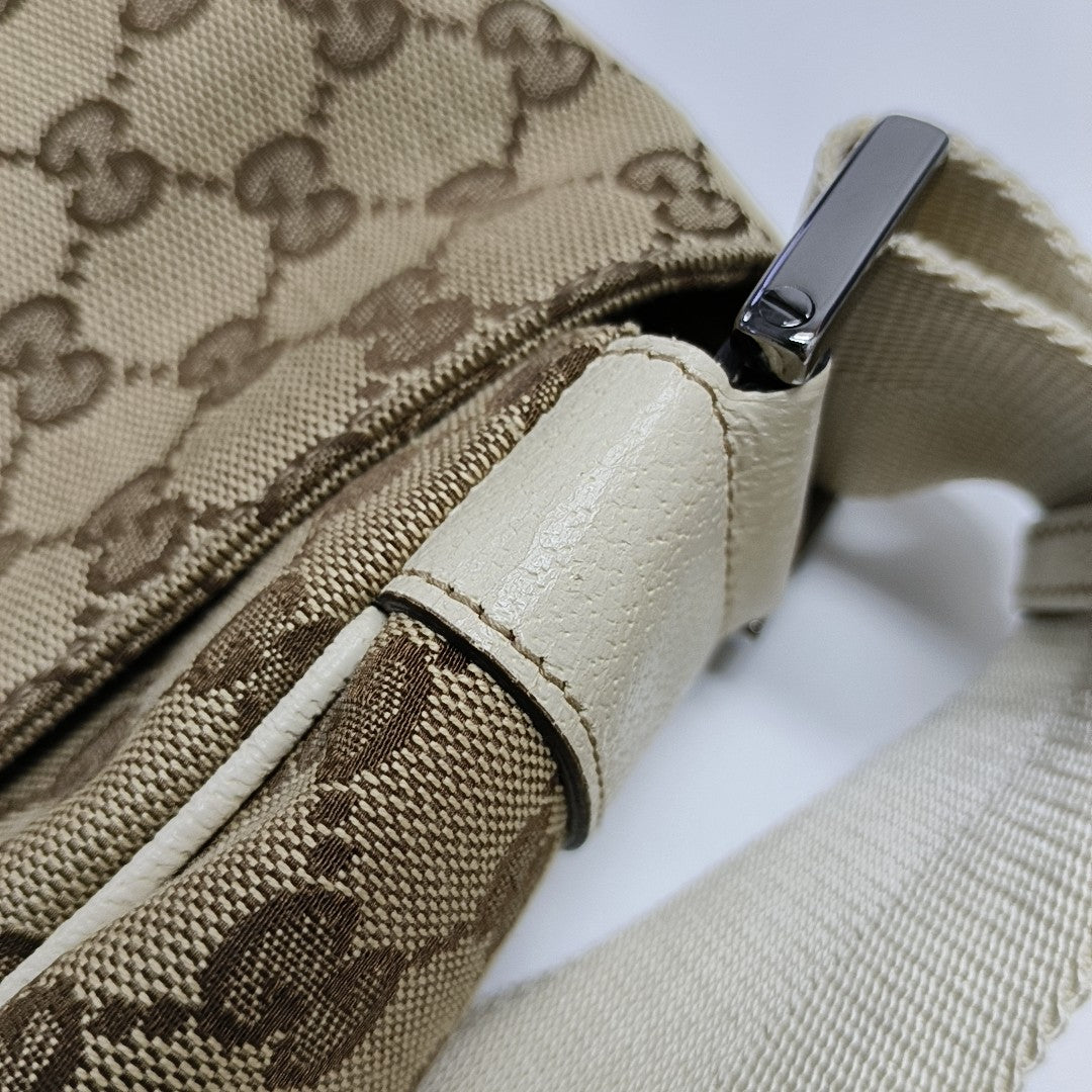 Monogram Canvas Crossbody Bag Beige