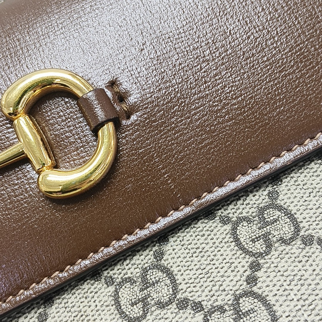 Horsebit 1955 Small Coated Canvas Beige