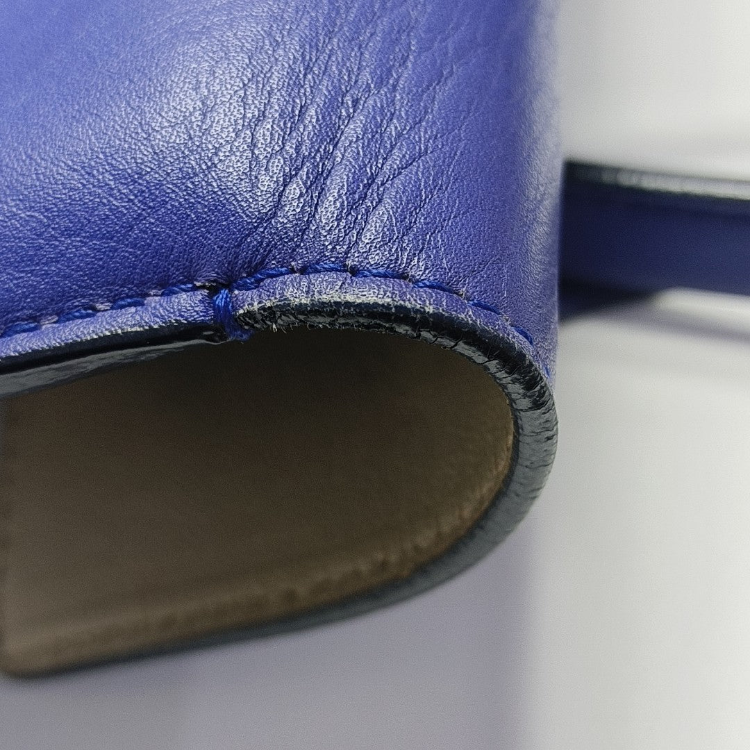 Calfskin Shoulder Bag Blue
