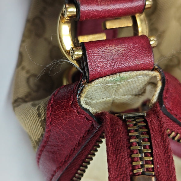 Monogram Canvas Shoulder Bag Beige