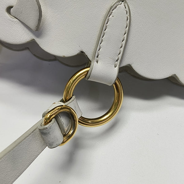 Leather Shoulder Bag White