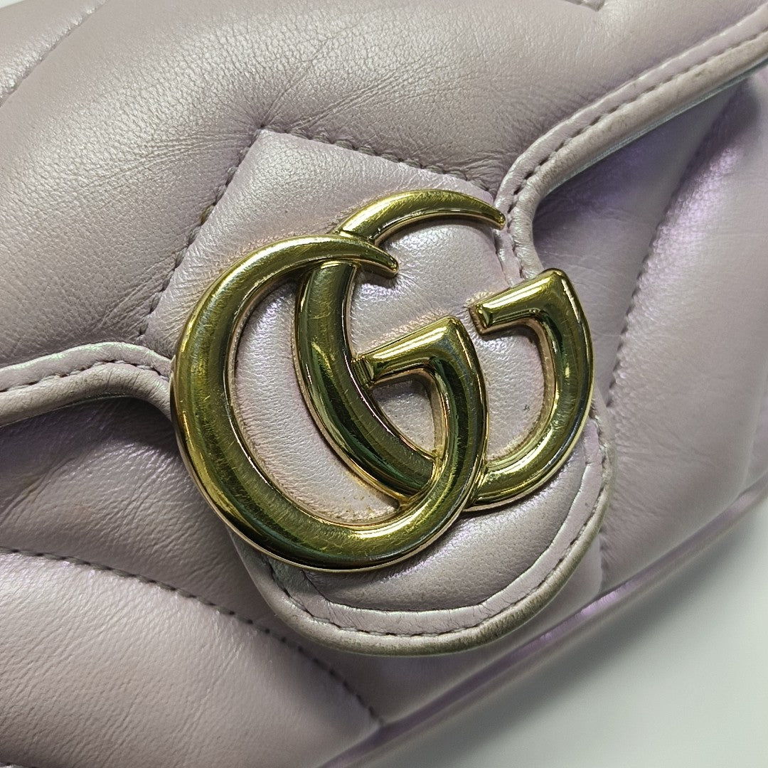 GG Marmont Mini Quilted Calfskin Pink