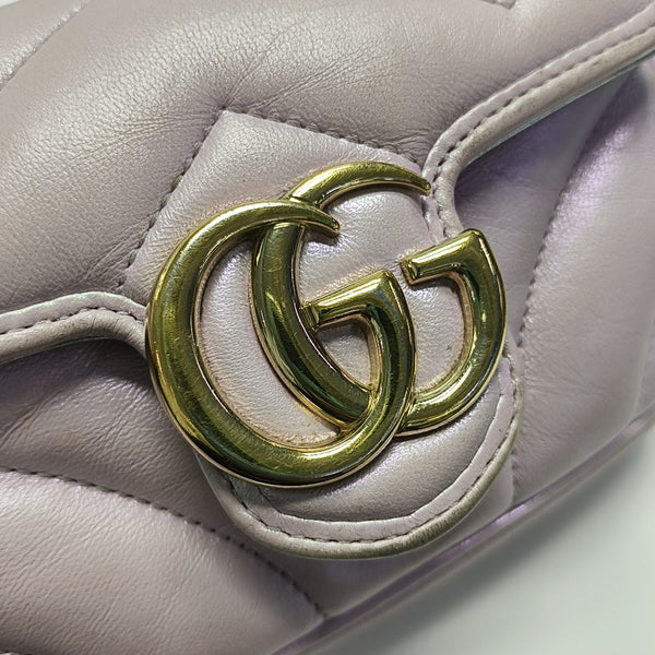 GG Marmont Mini Quilted Calfskin Pink