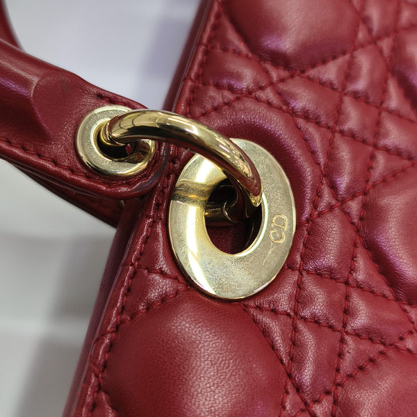 Lady D-Joy Medium Cannage Lambskin Multicolor