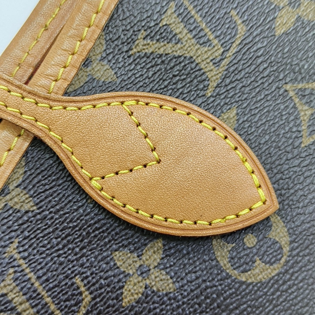 NEVERFULL MM Monogram Coated Canvas Brown