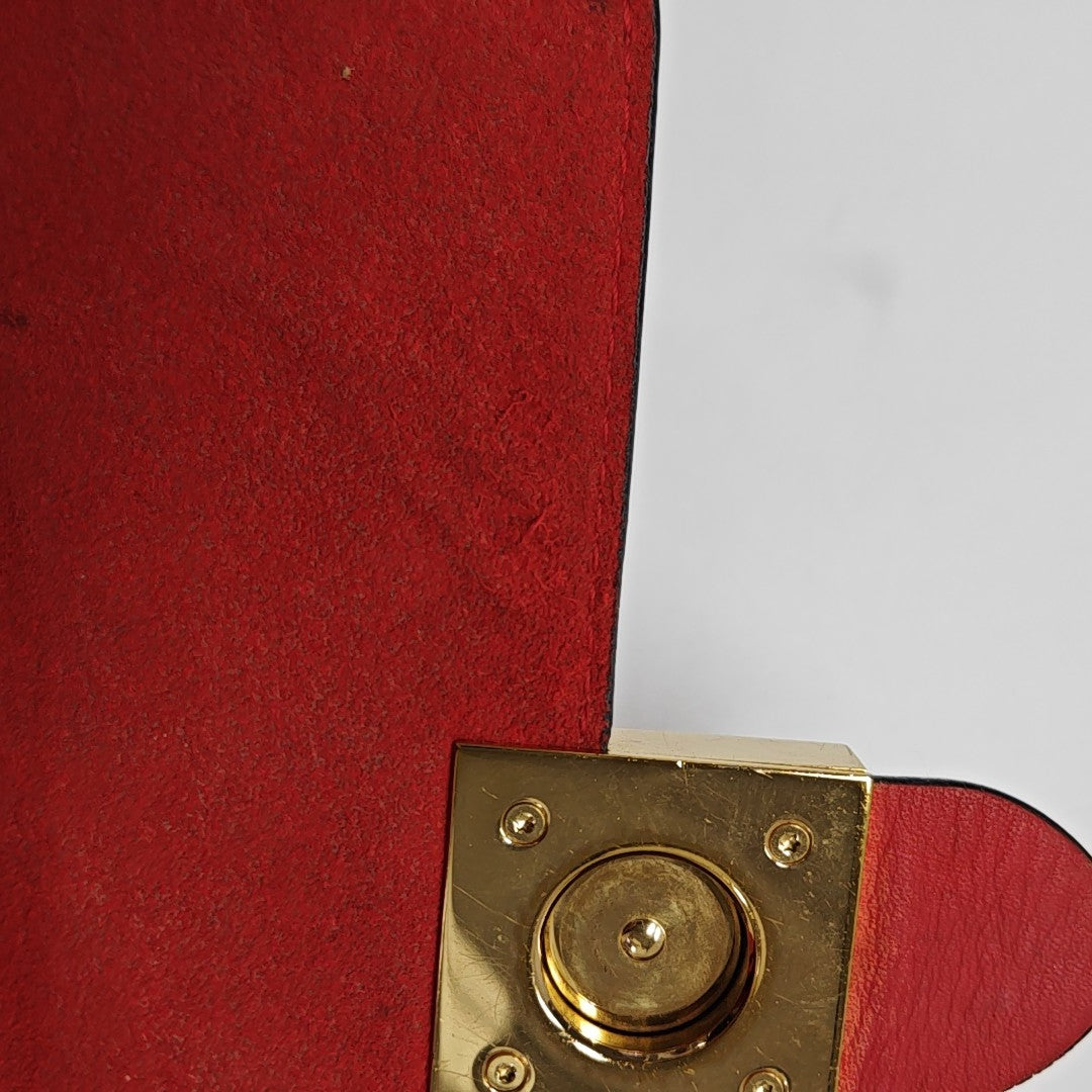 LOCKY BB Monogram Coated Canvas Red