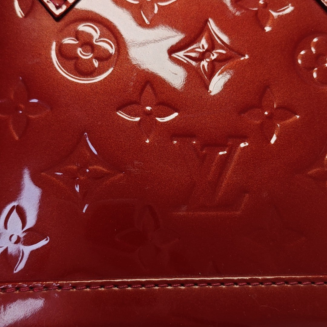 ALMA BB Monogram Patent Leather Red