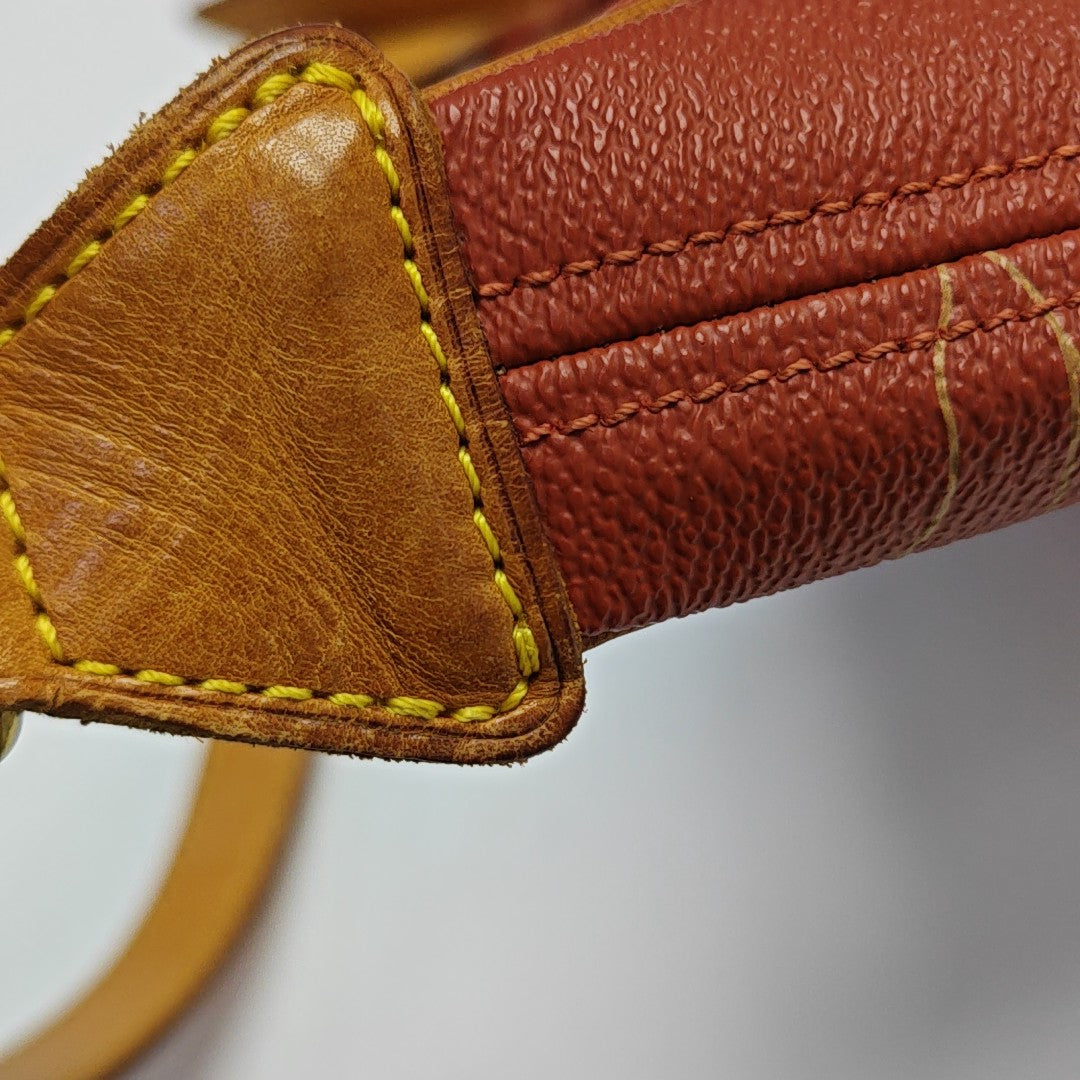 Coated Canvas Shoulder Bag Red