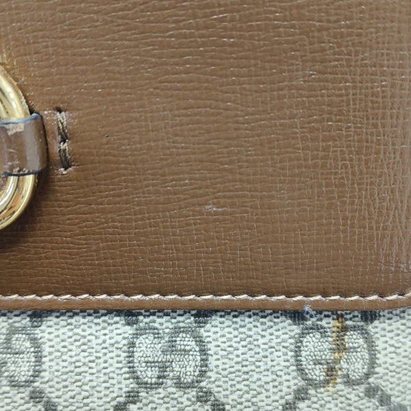 Horsebit 1955 Small Coated Canvas Beige