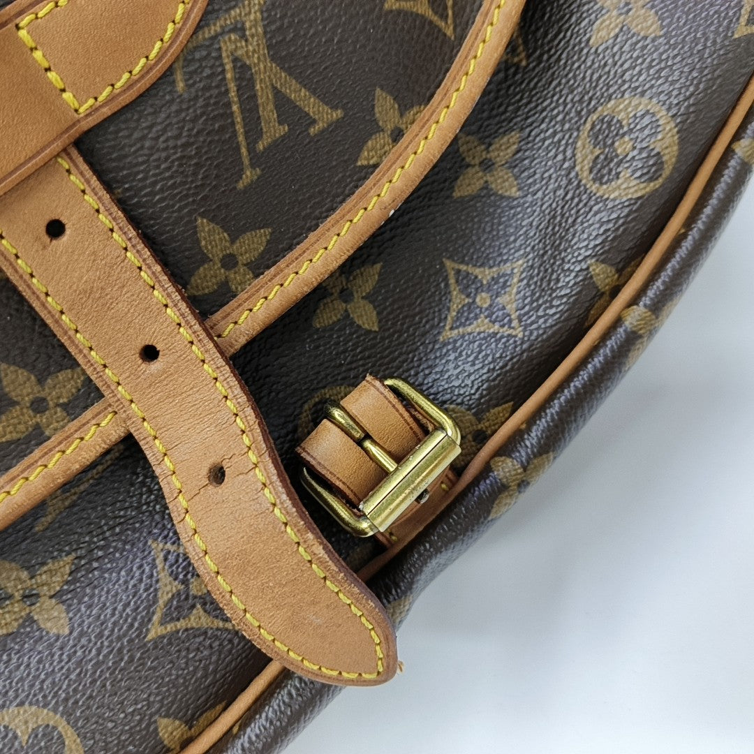 SAUMUR 30 Monogram Coated Canvas Brown
