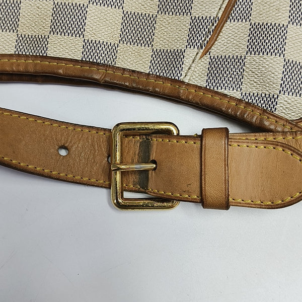 GALLIERA PM Damier Azur Coated Canvas White